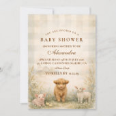 Invitation Baby Shower Amis de la Ferme Neutres (Devant)