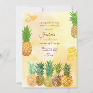 Invitation Baby shower ananas