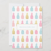 Invitation Baby Shower Ananas Tropical Moderne Chic (Dos)