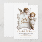 Invitation Baby shower Angels personnalisés (Devant / Derrière)