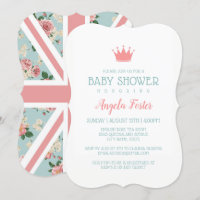 Baby shower anglais d'Union Jack de roses