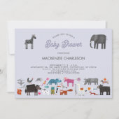 Invitation Baby shower animal (Devant)