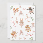 Invitation Baby shower animal Ballerinas fille (Dos)