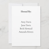 Invitation Baby shower animal bébé (Dos)