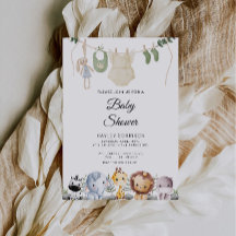 Baby shower animal bébé | Suspendre les vêtements 