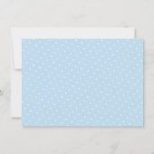 Invitation Baby shower animal bleu moderne (Dos)