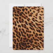 Invitation Baby shower animal Brown Safari Leopard (Dos)