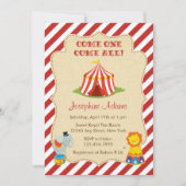 Invitation Baby shower animal cirque (Devant)