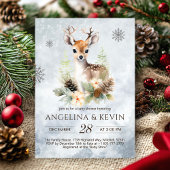Invitation Baby shower animal de cerfs de bois