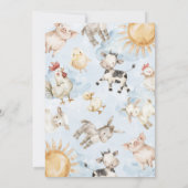 Invitation Baby shower animal de la ferme Red Barn (Dos)