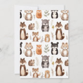 Invitation Baby shower animal de la forêt de renard de bébé (Dos)