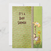 Invitation Baby shower animal de la jungle (Devant)