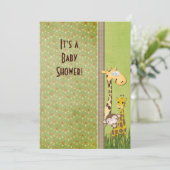Invitation Baby shower animal de la jungle (Debout devant)