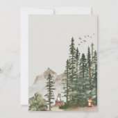 Invitation Baby shower animal des bois (Dos)