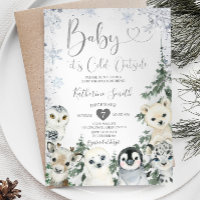 Baby shower animal d'hiver Forêt Flèches de neige