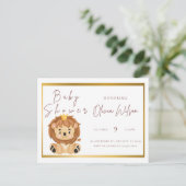 invitation baby shower animal d'or (Debout devant)