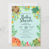 Invitation Baby shower animal marin et marécageux (Devant)