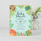 Invitation Baby shower animal marin et marécageux (Debout devant)
