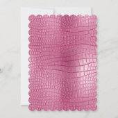 Invitation Baby shower animal rose Faux Alligator (Dos)