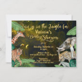 Invitation Baby shower animalier de la Jungle (Devant)