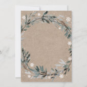 Invitation Baby shower animalier hivernal neige (Dos)