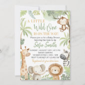 Invitation Baby shower animalier Little Wild One (Devant)