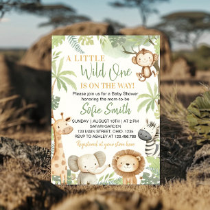 Invitation Baby shower animalier Little Wild One
