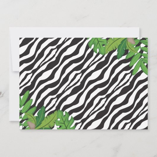 Invitation Baby shower animalier Safari Jungle (Dos)