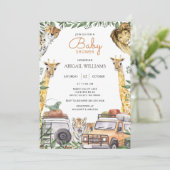 Invitation Baby shower animalier sauvage de Caravan (Debout devant)