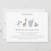 Invitation Baby shower Animaux de fête (Devant)