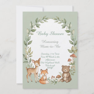Invitation Baby Shower Animaux de la Forêt