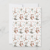 Invitation Baby shower Animaux des bois (Dos)