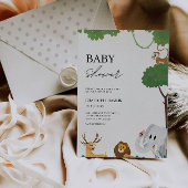 Invitation Baby shower Animaux mariages