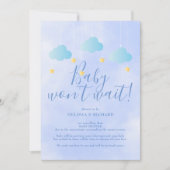 Invitation Baby shower Annulation Douche bleue par la poste (Devant)