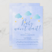 Invitation Baby shower Annulation Douche bleue par la poste (Devant / Derrière)