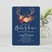 Invitation baby shower Antler (Debout devant)