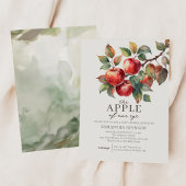 Invitation Baby shower Apple Automne