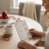 Invitation Baby shower Apple En vichy rose