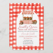 Invitation Baby shower Apple local En vichy (Devant / Derrière)