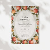 Invitation Baby shower Apple Vintage d'automne