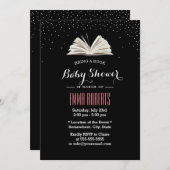 Invitation Baby shower Apporter une demande de livre Points C (Devant / Derrière)