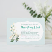 Invitation Baby shower Apportez un livre Bleu et Rose (Debout devant)