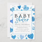 Invitation Baby shower Aquarelle (Devant)