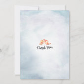 Invitation Baby shower Aquarelle Bohème Fleurs & Plumes (Dos)