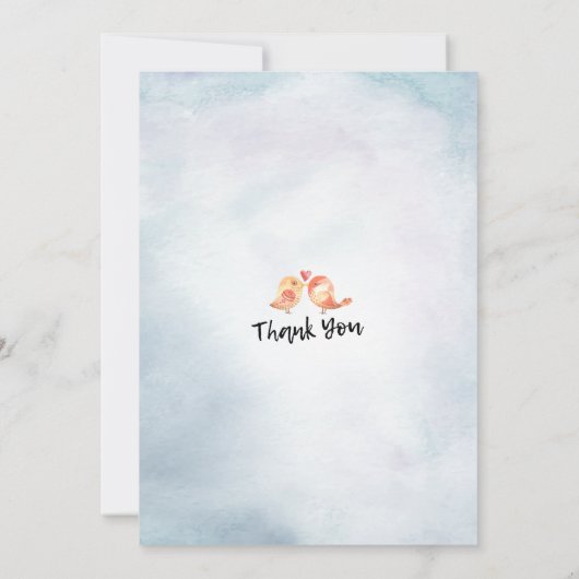 Invitation Baby shower Aquarelle Bohème Fleurs & Plumes (Dos)