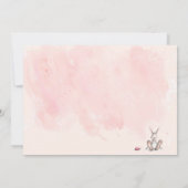 Invitation Baby shower Aquarelle Bunny (Dos)