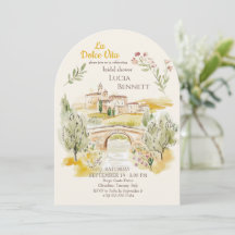 Baby Shower aquarelle dans la campagne toscane