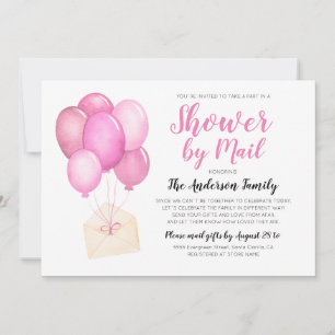 Invitation Baby Shower Aquarelle Par Courrier À Longue Distan