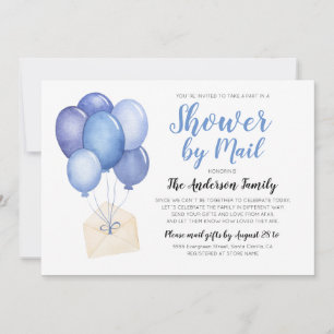 Invitation Baby Shower Aquarelle Par Courrier À Longue Distan