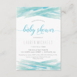 Invitation baby shower - Aquarelle, Personnaliser
